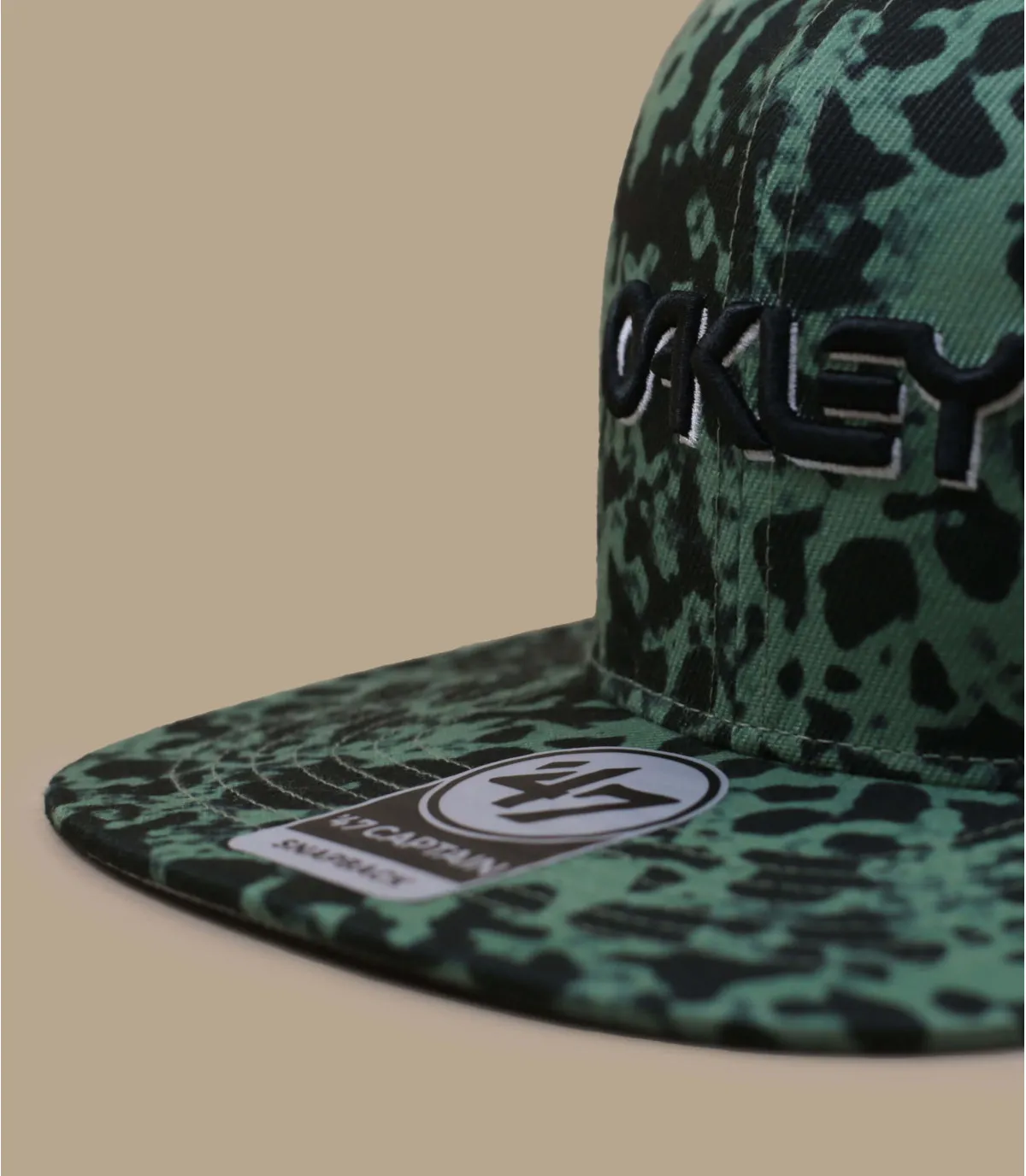 Casquette snapback motif vert et noir - Casquette 47 Ellipse  green fragment Oakley : Headict