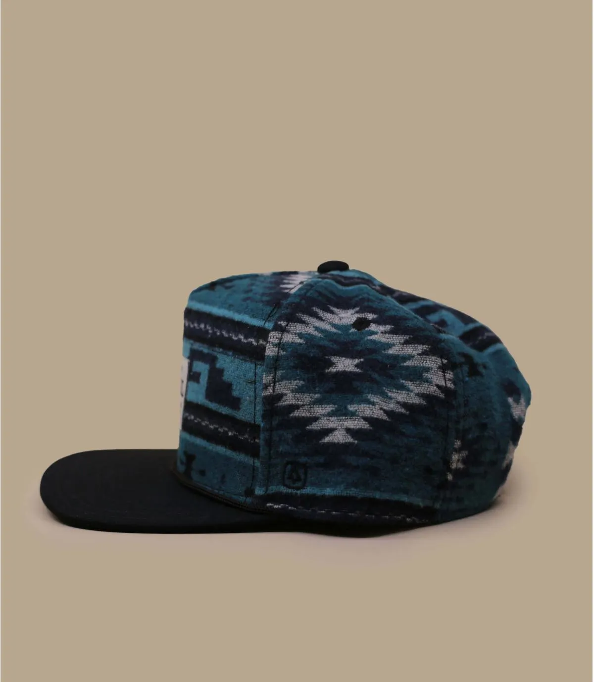 Casquette snapback vert noir motif aztec - Casquette The Uniform Fannel geo Coal : Headict