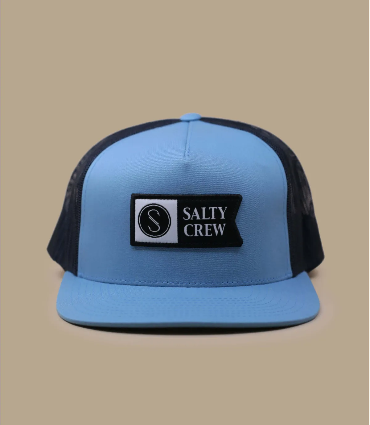 Casquette trucker bleue salty crew - Casquette Alpha Twill Trucker marine blue Salty Crew : Headict