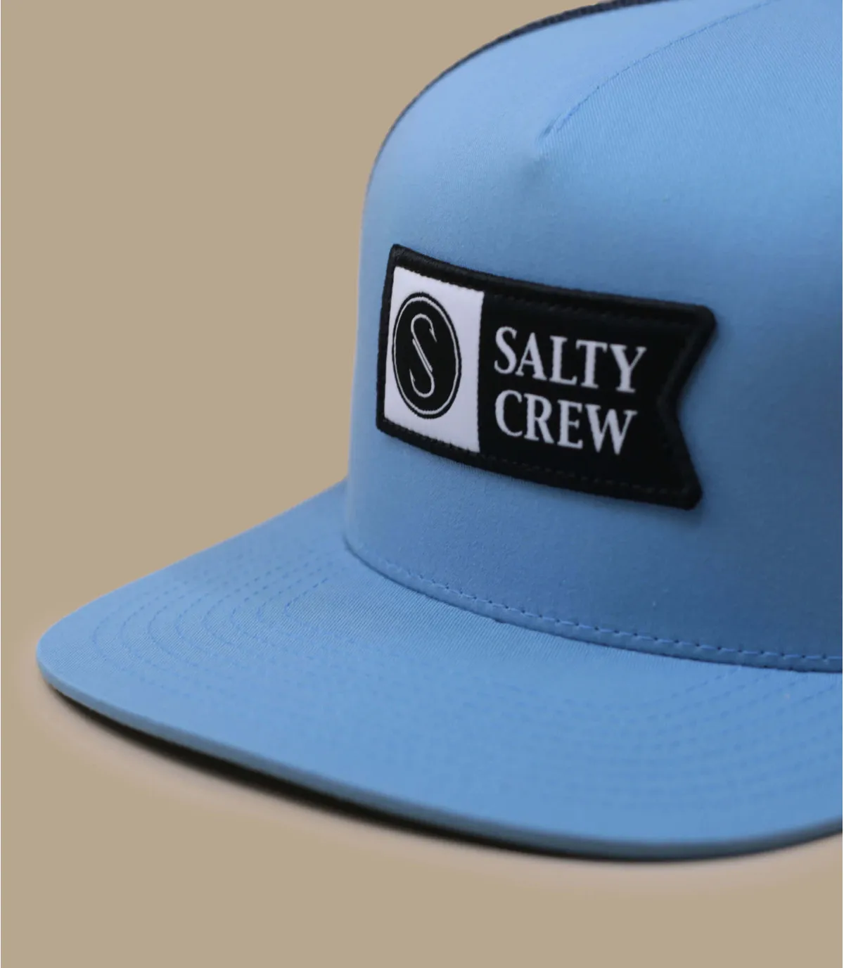 Casquette trucker bleue salty crew - Casquette Alpha Twill Trucker marine blue Salty Crew : Headict