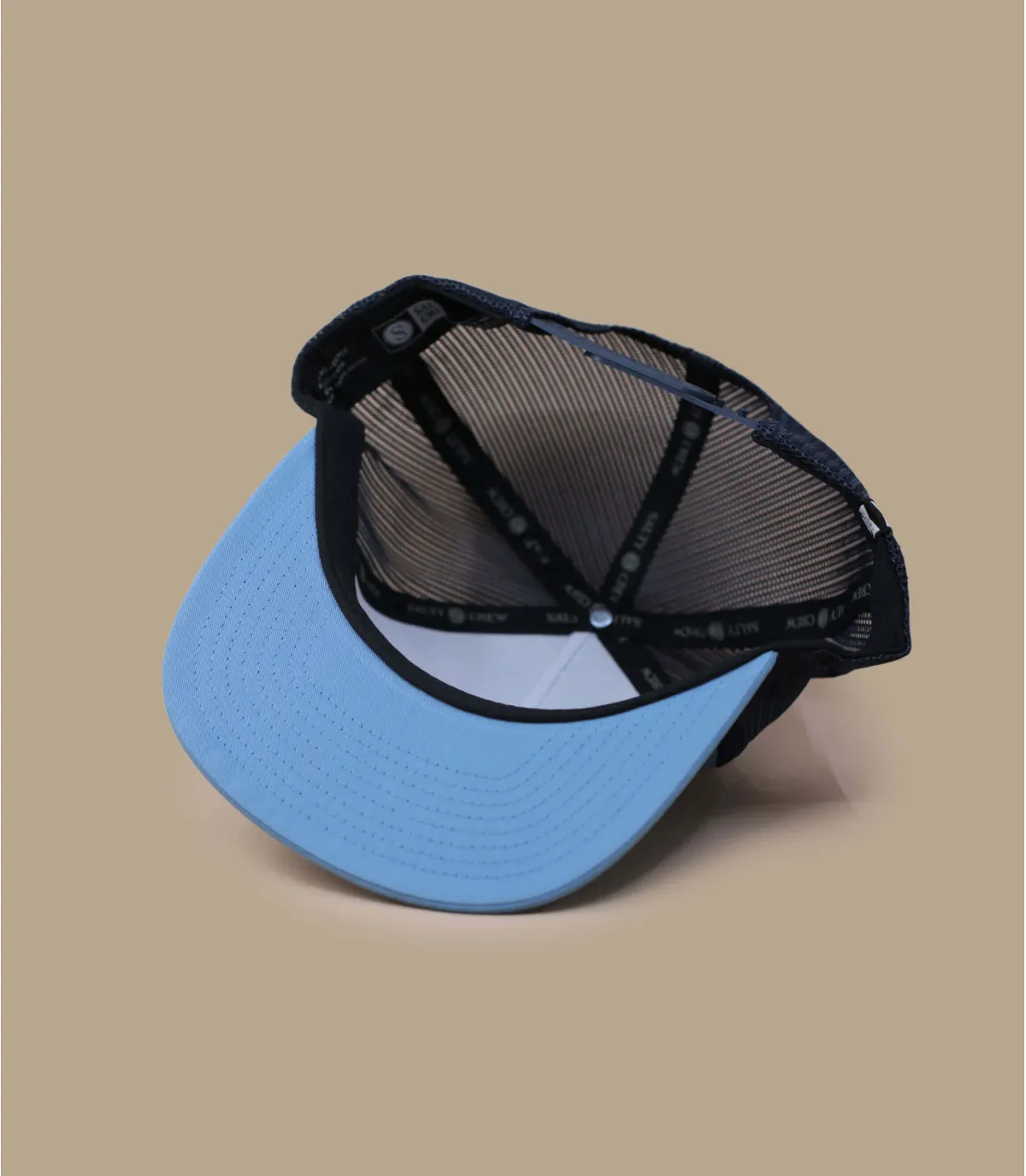 Casquette trucker bleue salty crew - Casquette Alpha Twill Trucker marine blue Salty Crew : Headict