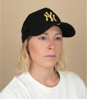 Casquette trucker femme NY noire - Casquette Wmn Metallic Trucker NY black New Era : Headict