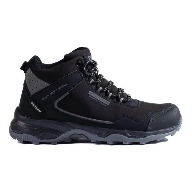 Chaussures de trekking hautes pour femmes DK noir et gris le noir