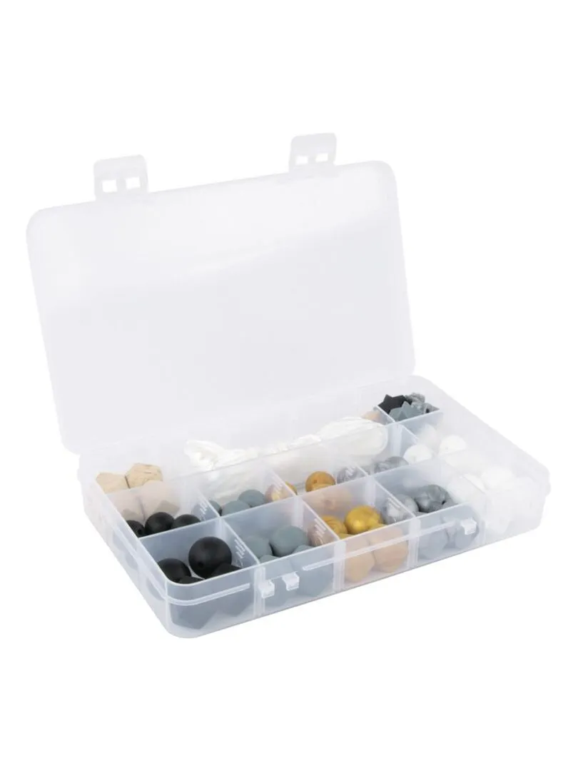 Coffret de perles en silicone - Doré et argenté - N/A