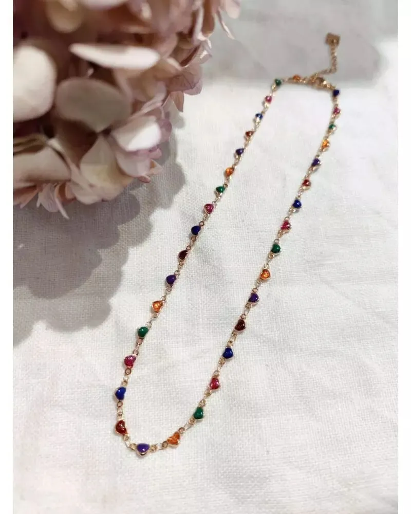 Collier coeurs multi Milë Mila