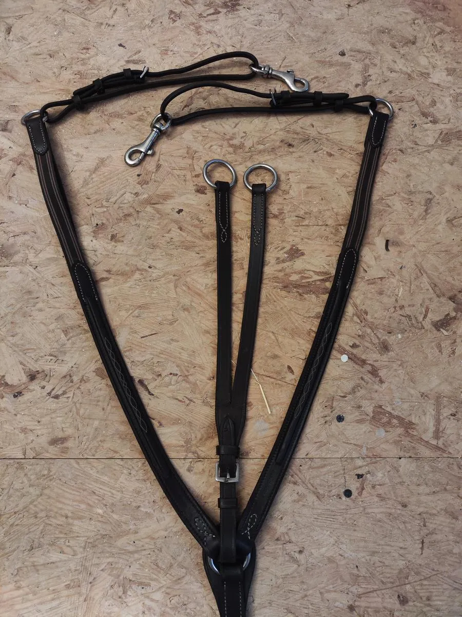 Collier de chasse+martingale brun taille full