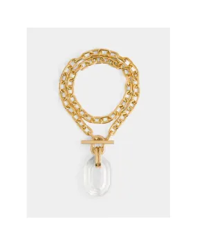 COLLIER SAUTOIR GOLD/TRANSPARENT - Paco Rabanne | Chez Maman Rouen