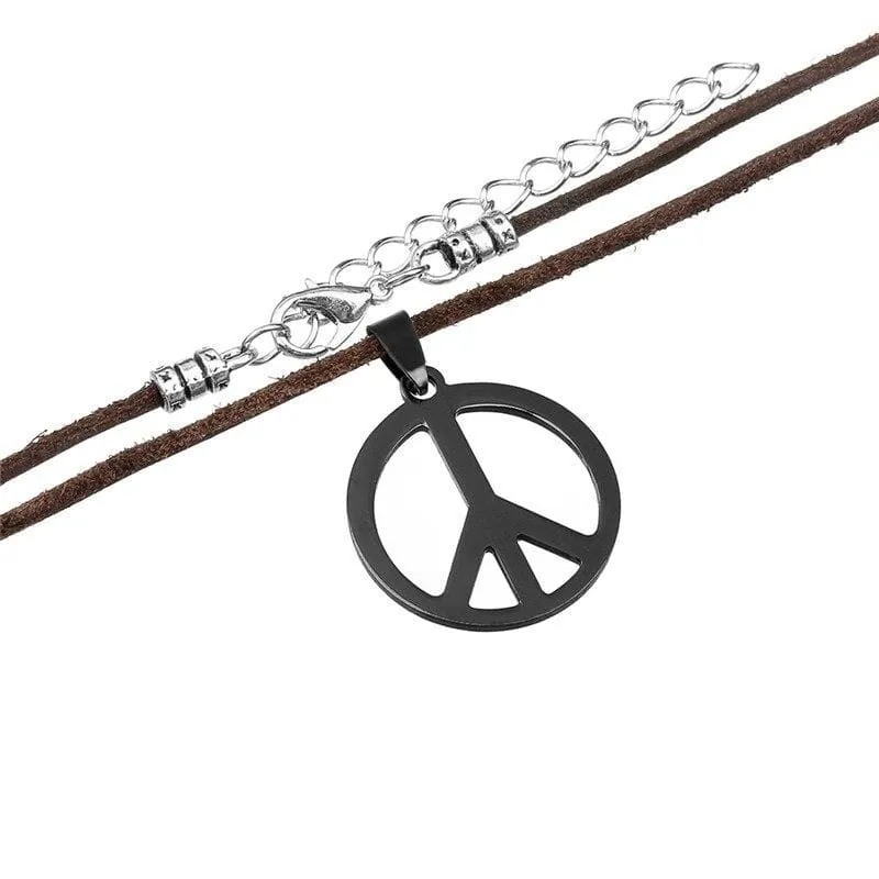 Collier Vintage  Peace And Love