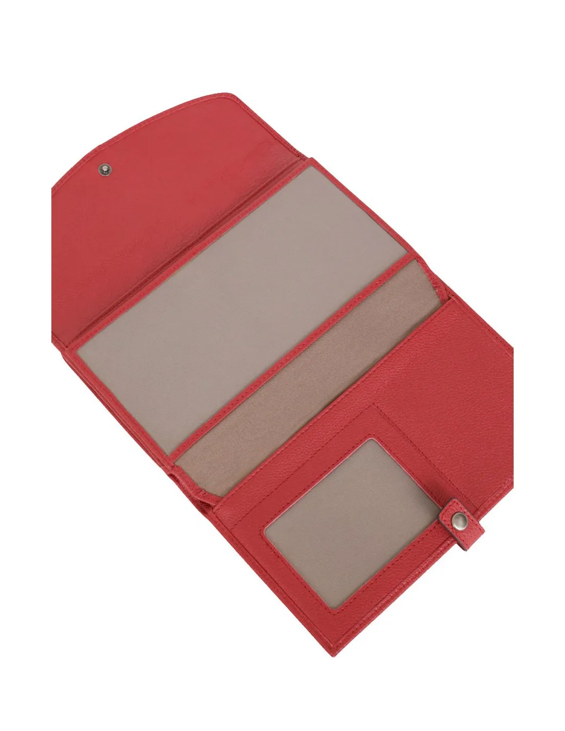 Compagnon Hexagona cuir ref48639 Rouge 19*12*4