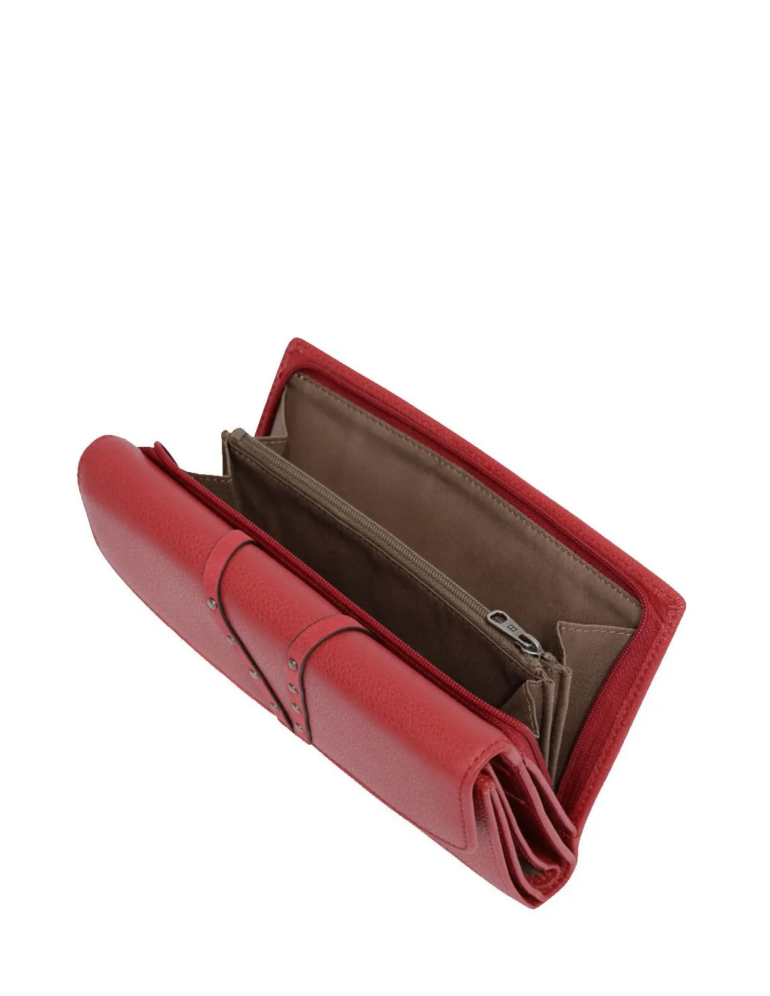 Compagnon Hexagona cuir ref48639 Rouge 19*12*4