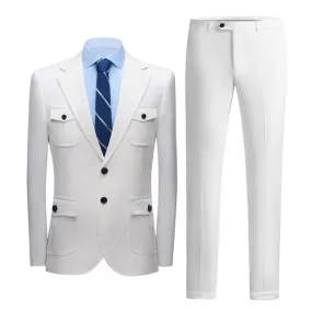 Costume 2 pièces blanc - Look Homme