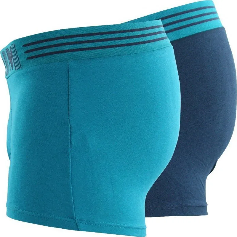 DIM Lot de 2 Boxers Homme Coton TOUCH POP Bleu vertigo Bleu klein