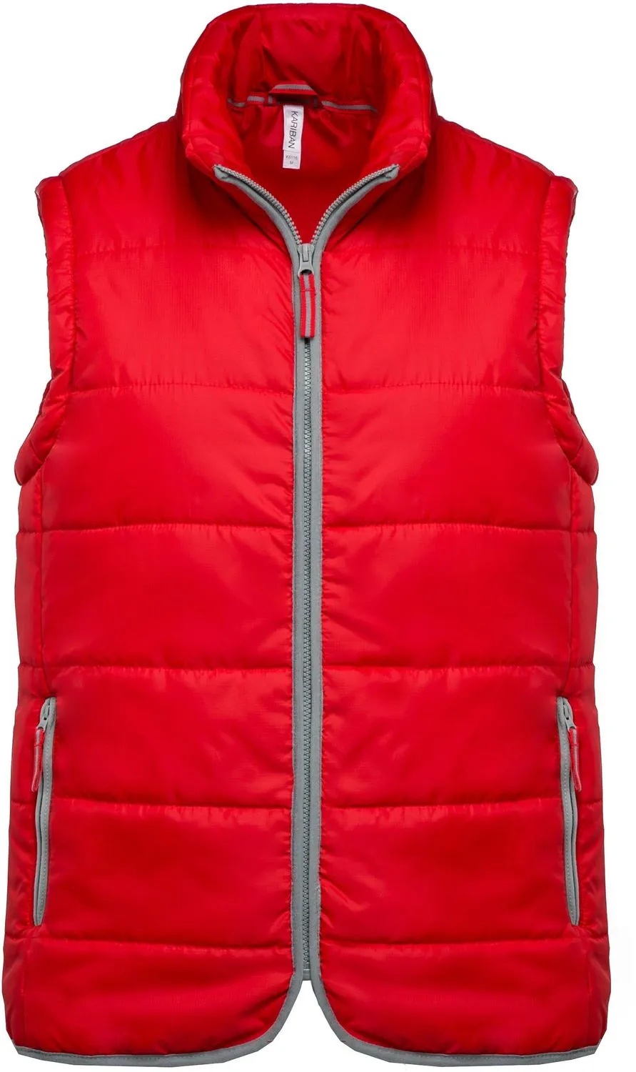 Doudoune sans manches - K6116 - rouge - bodywarmer matelassé 