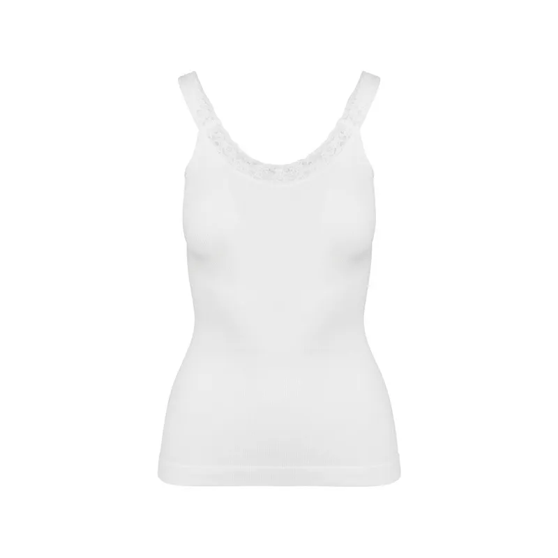 Débardeur Dentelle Femme Ecoresponsable Blanc - TOPTEX