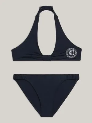 Ensemble bikini dos nu Hilfiger Monotype | Bleu | Tommy Hilfiger