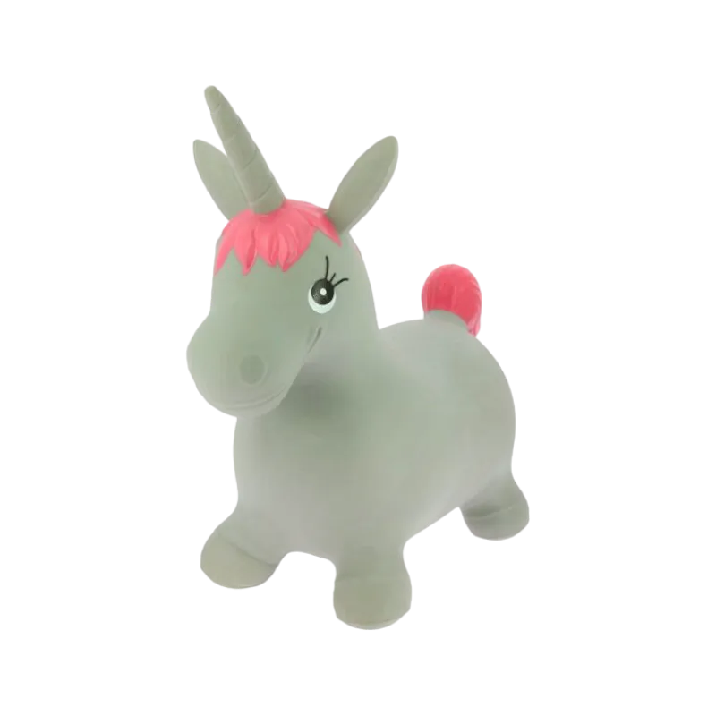 Equi-kids - Licorne sauteuse gris/ rose