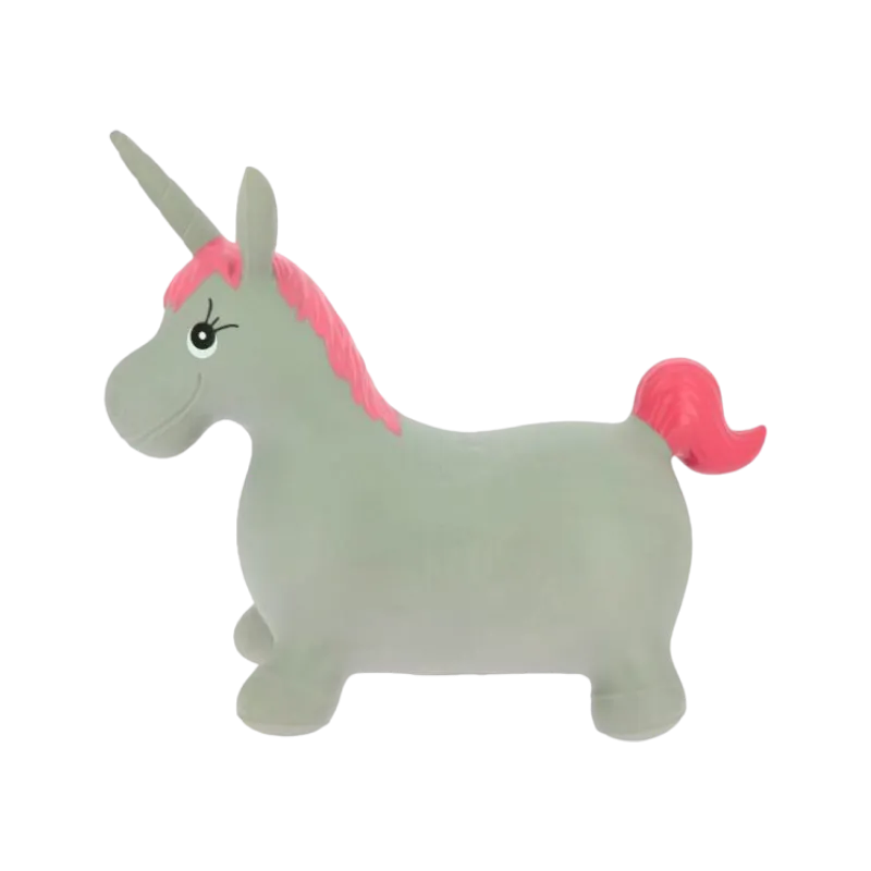 Equi-kids - Licorne sauteuse gris/ rose