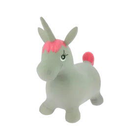 Equi-kids - Licorne sauteuse gris/ rose