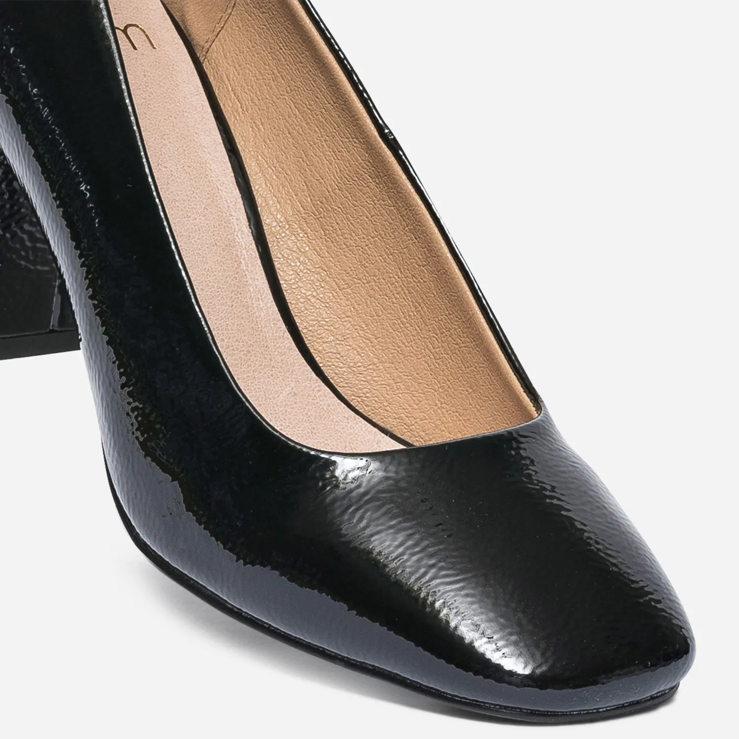 Escarpin noir verni à bout carré - Escarpins Femme | ERAM