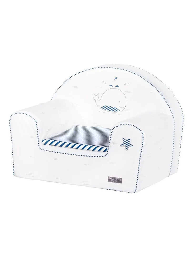 Fauteuil club pour enfant en coton blanc - SAUTHON - Blanc