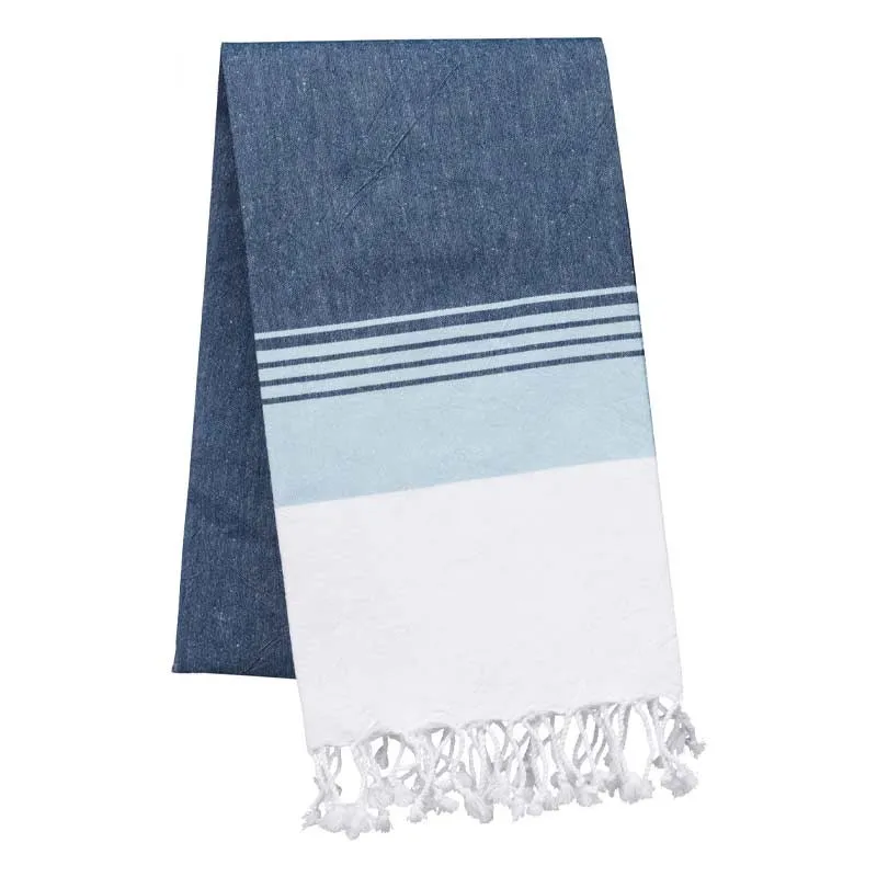 Fouta à Rayures Bleu - KARIBAN