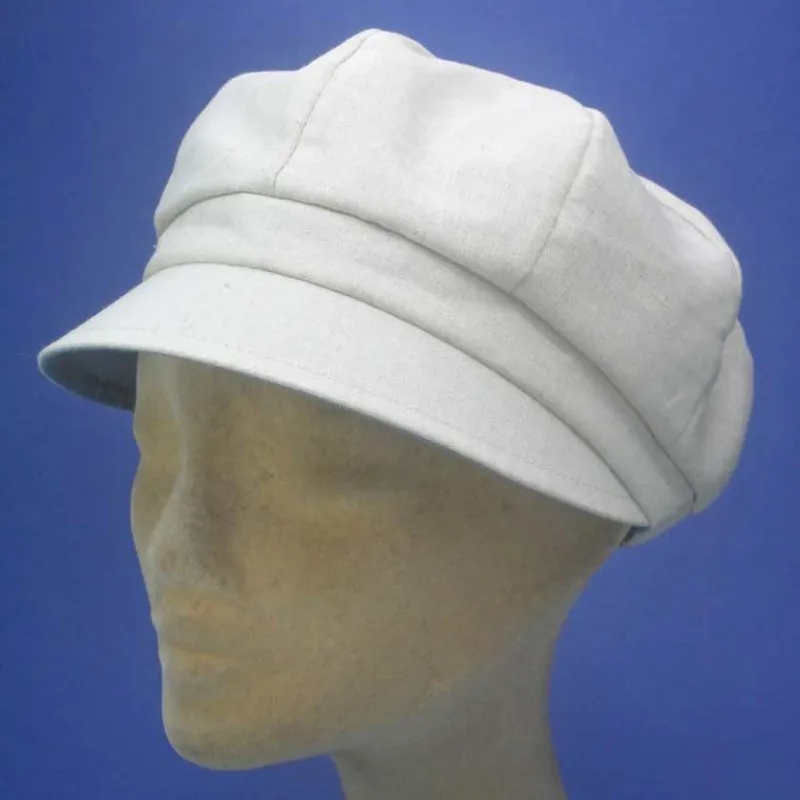 Gavroche en lin et coton coloris bleu | Casquette d'été femme