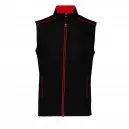 Gilet de Travail Homme Sans Manches Noir et Liseré Coloré - TOPTEX