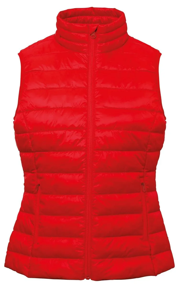 Gilet doudoune rembourré sans manches - femme - TS31F - rouge 