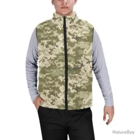 Gilet matelassé doudoune sans manches avec col montant camouflage Ukrainien MM-14