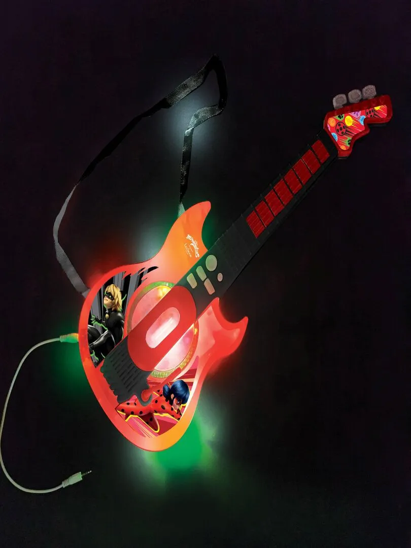 Guitare Électronique Lumineuse Miraculous Avec Lunettes Équipées D'un Micro - N/A