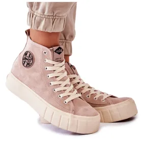 Lee Cooper LCJ-22-31-1434L Baskets montantes beiges