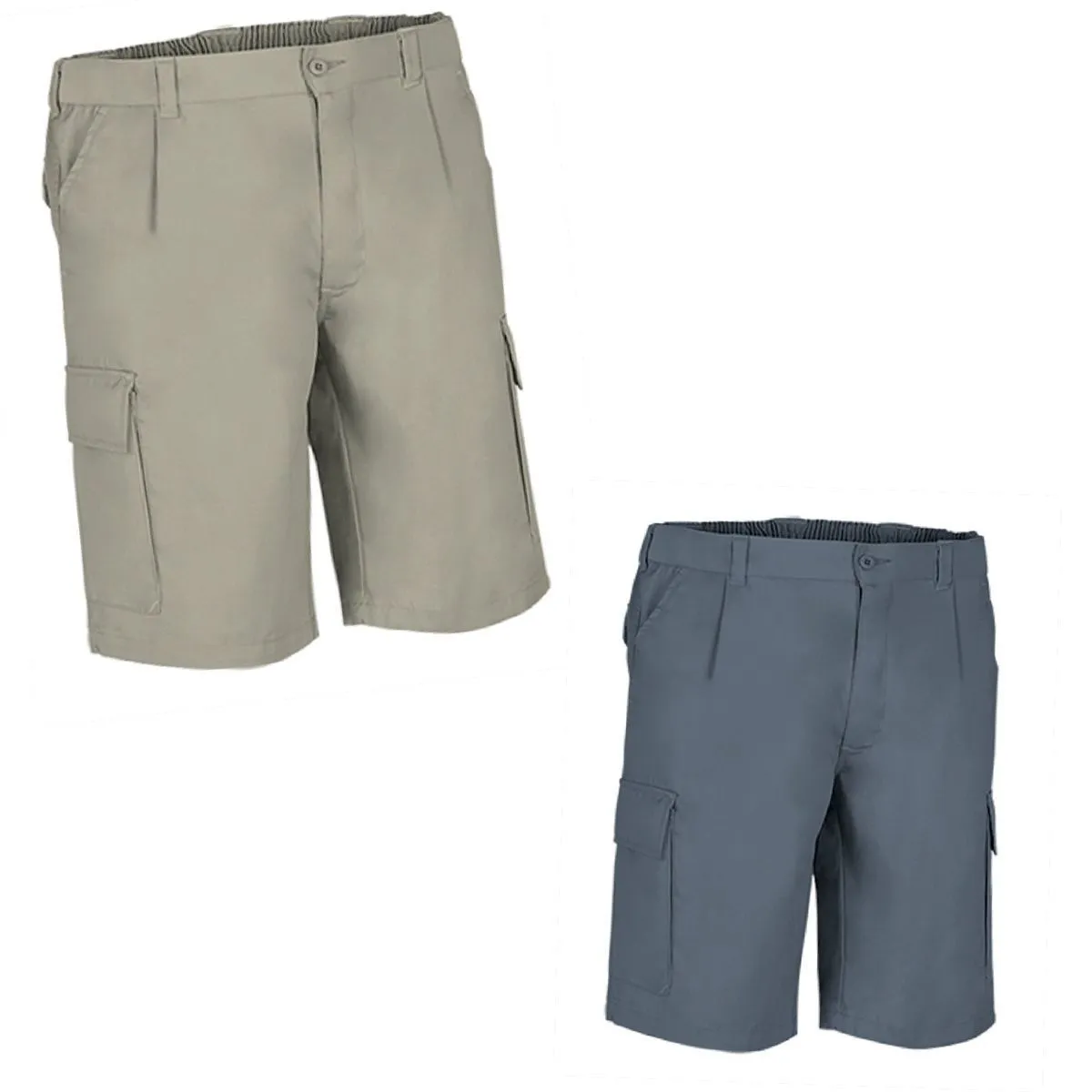 Lot 2 Bermudas pour homme - DESERT - gris et beige sable 