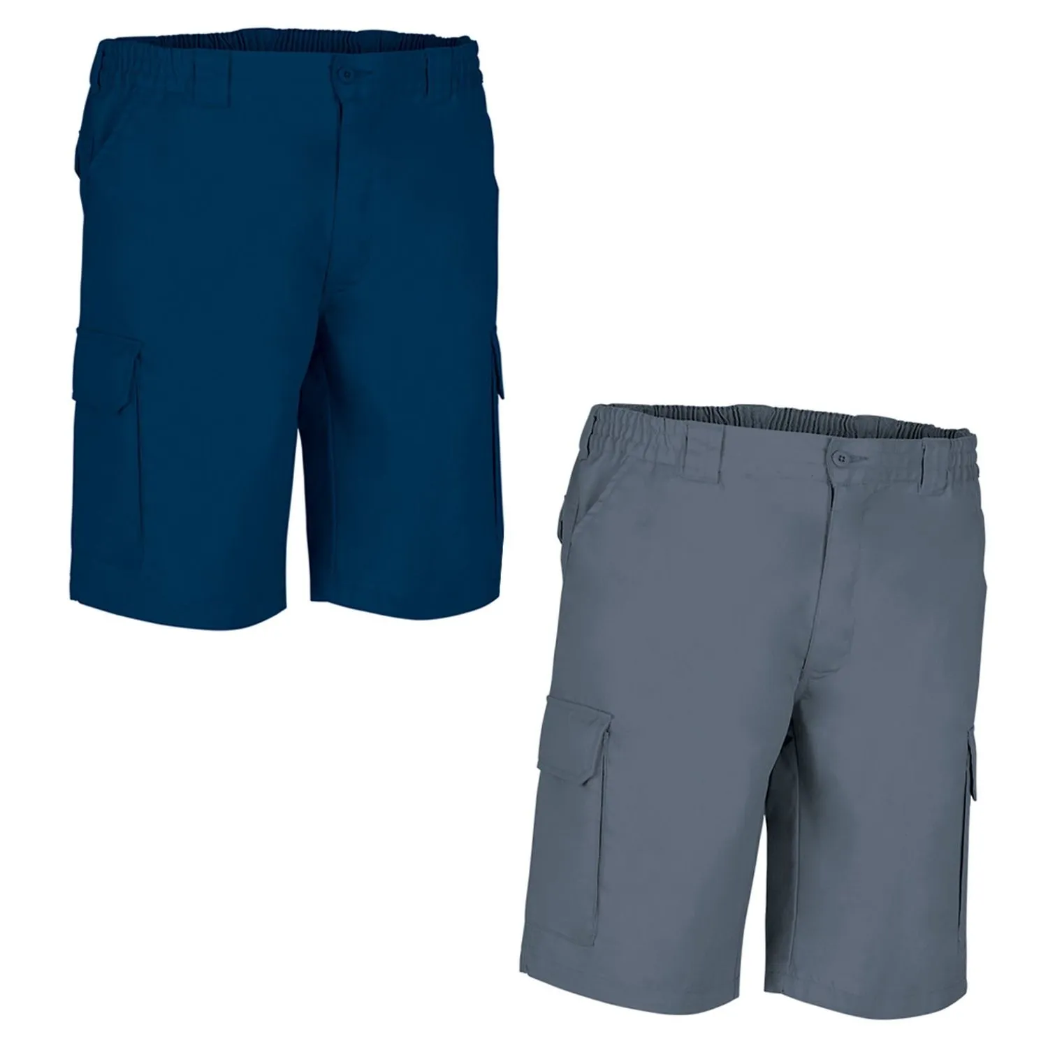 Lot 2 Bermudas pour homme - LAKE - bleu marine et gris 