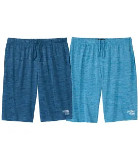 Lot de 2 Bermudas Sport Effet flammé 