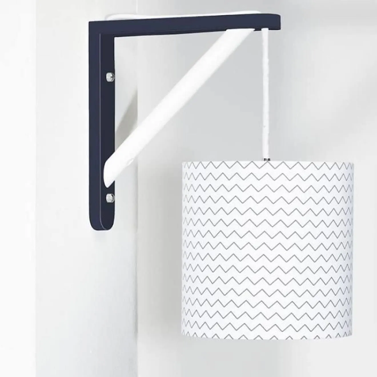 Luminaire mural en coton blanc blanc - Sauthon