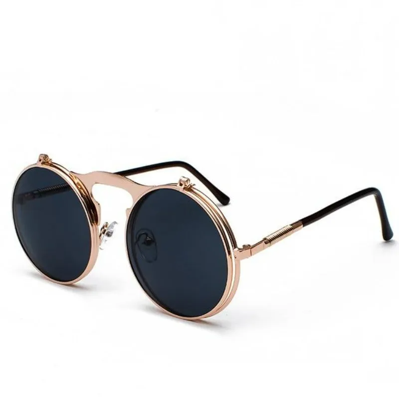 Lunettes de Soleil Steampunk Flip Vintage