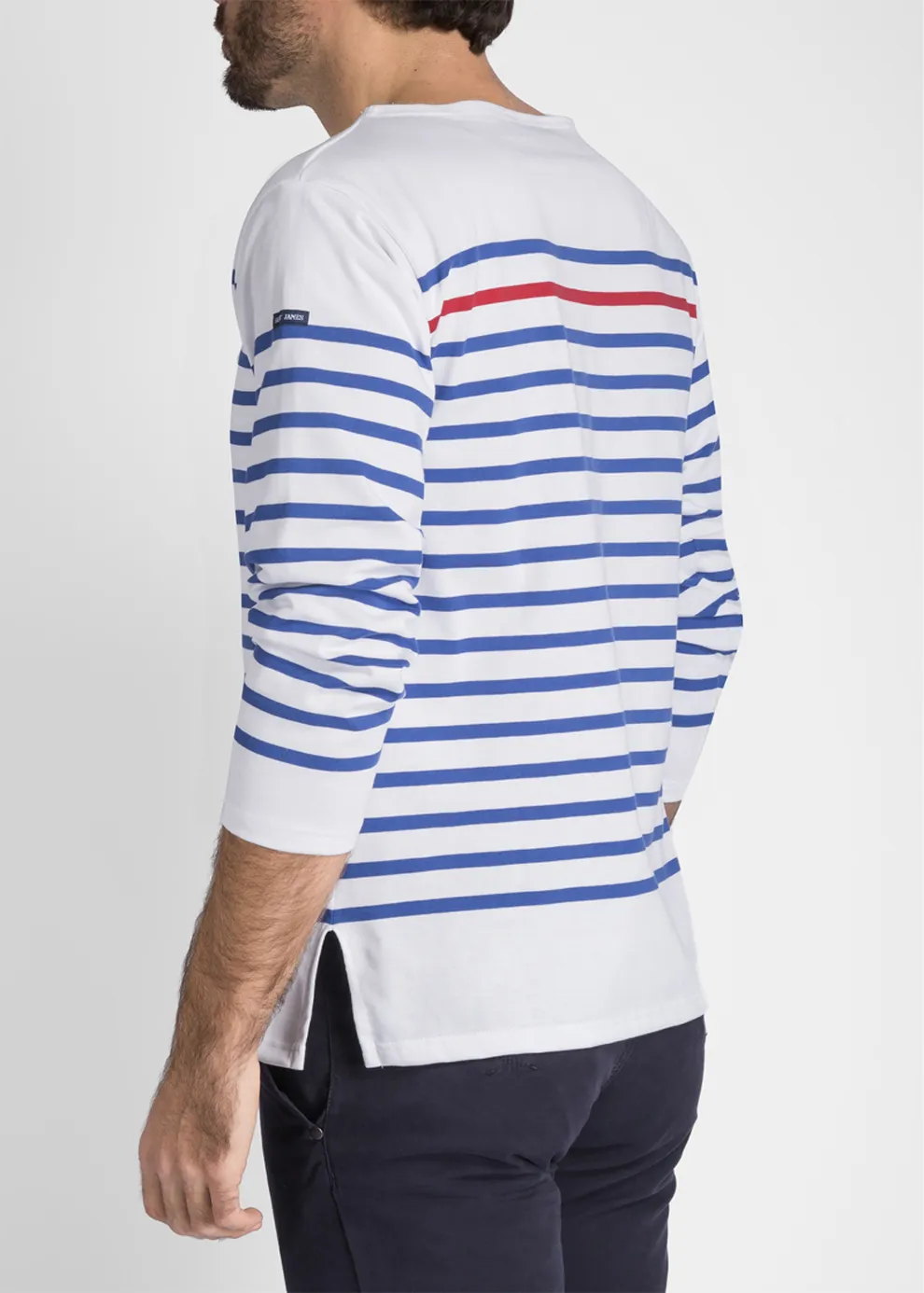 NAVAL II RAYÉ ROUGE marinière Saint James homme rayée rouge