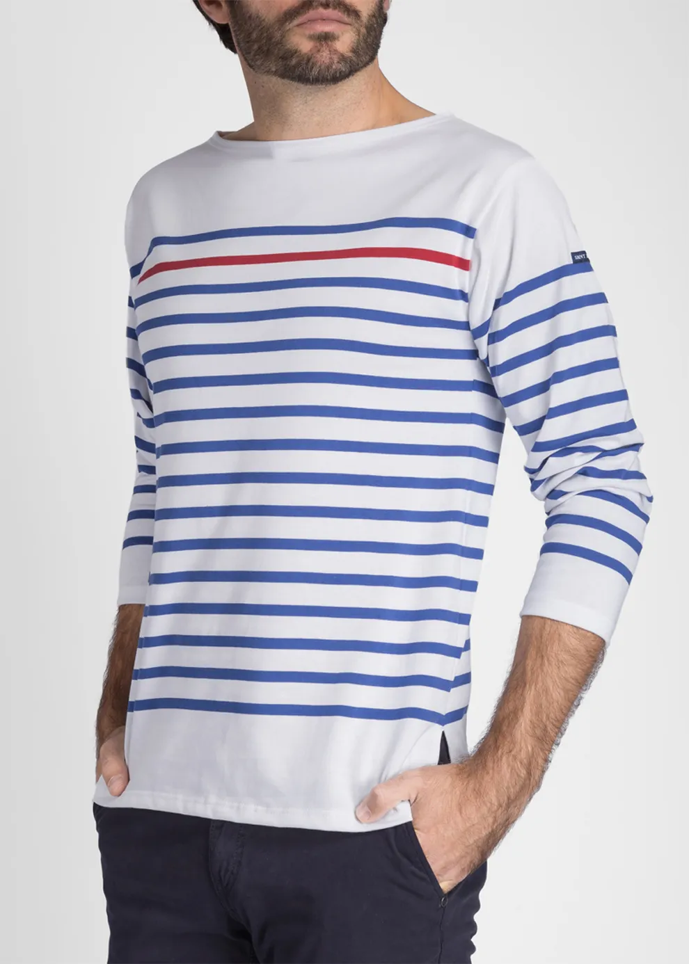 NAVAL II RAYÉ ROUGE marinière Saint James homme rayée rouge