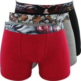 NO PUBLIK 3 Boxers Homme Coton BEST FIGHT Rouge Noir Gris TEKKEN