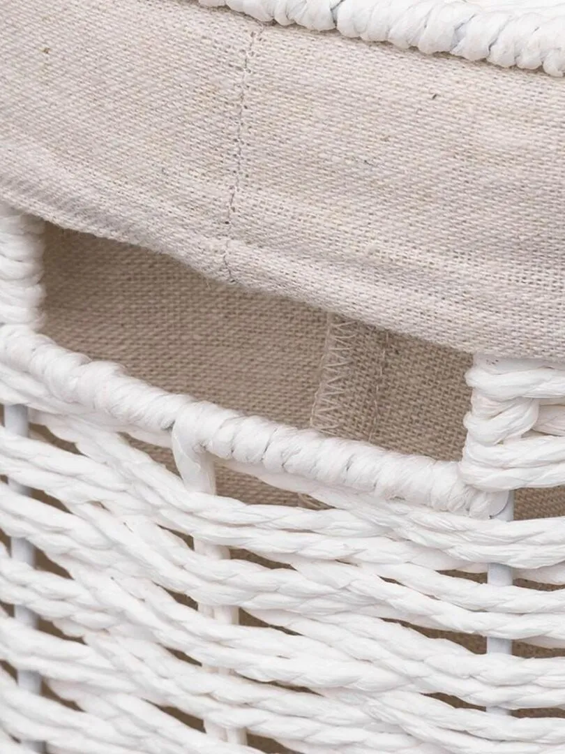 Panier à linge 40L rond Costa blanc - Blanc