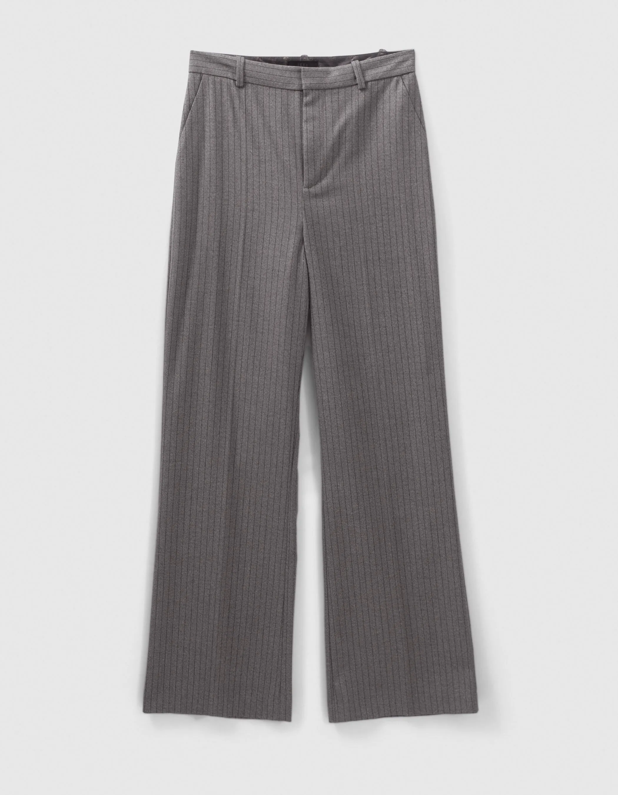 Pantalon de costume flare gris à rayures tennis Femme