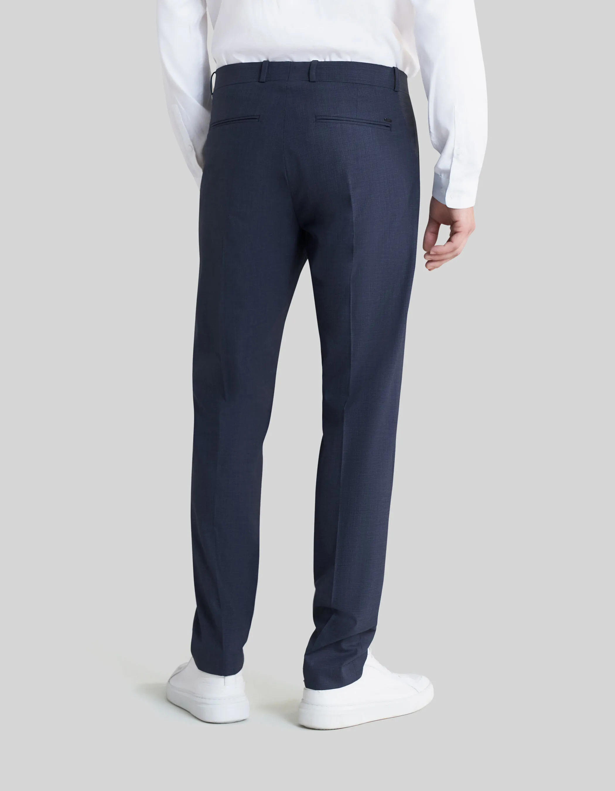 Pantalon de costume marine mini-carreaux TRAVEL SUIT Homme