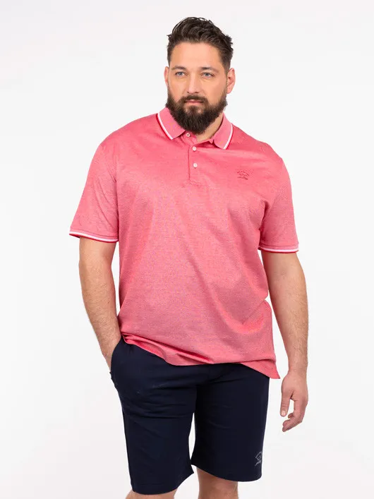 Polo Coton PiquÃ© Rouge Paul & Shark Grande Taille rouge homme grande taille - Capelstore