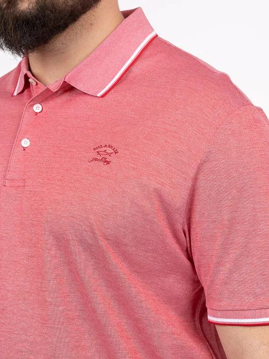 Polo Coton PiquÃ© Rouge Paul & Shark Grande Taille rouge homme grande taille - Capelstore