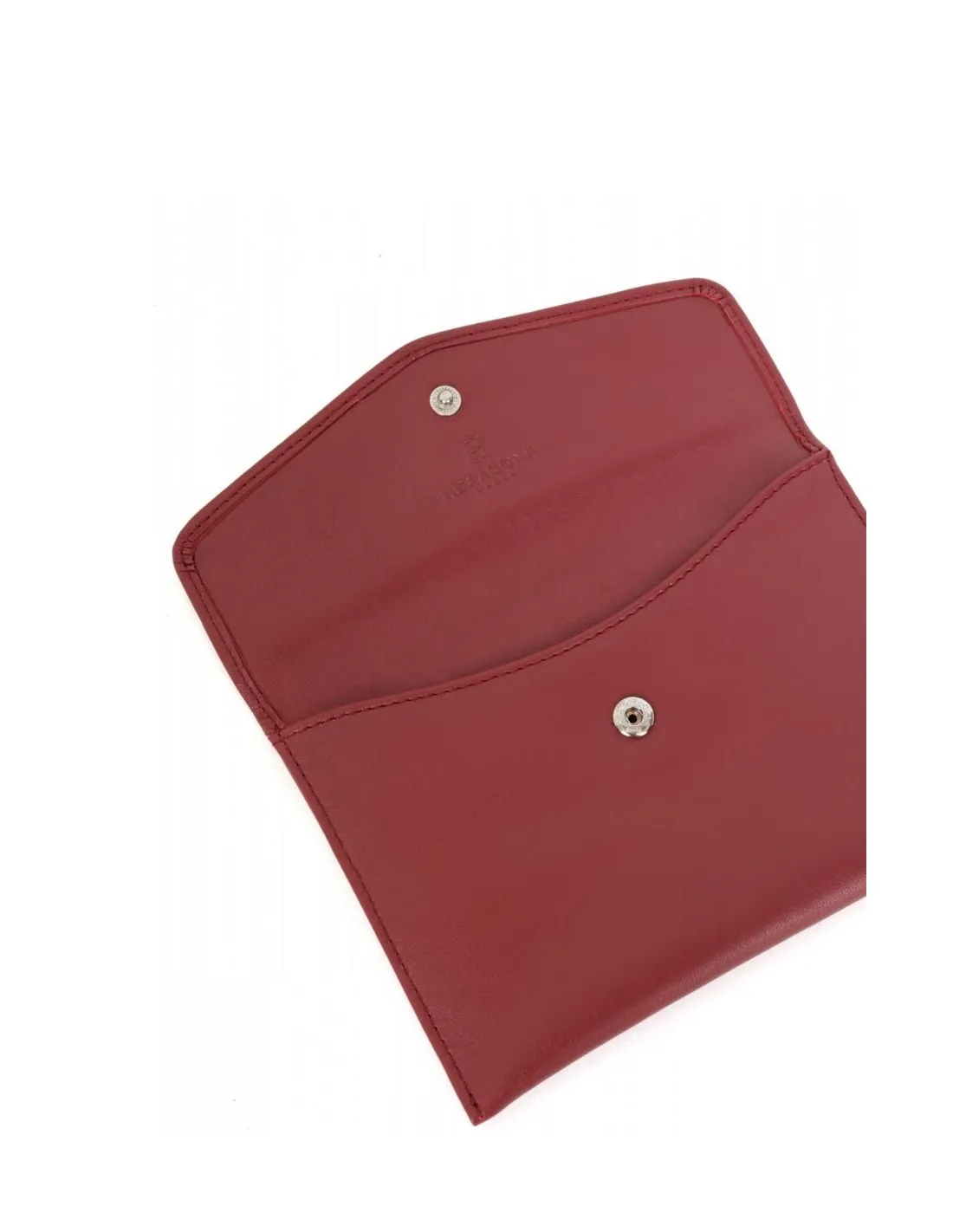 Porte papiers en cuir Hexagona Ref 57676 rouge 15.5*11*2 cm