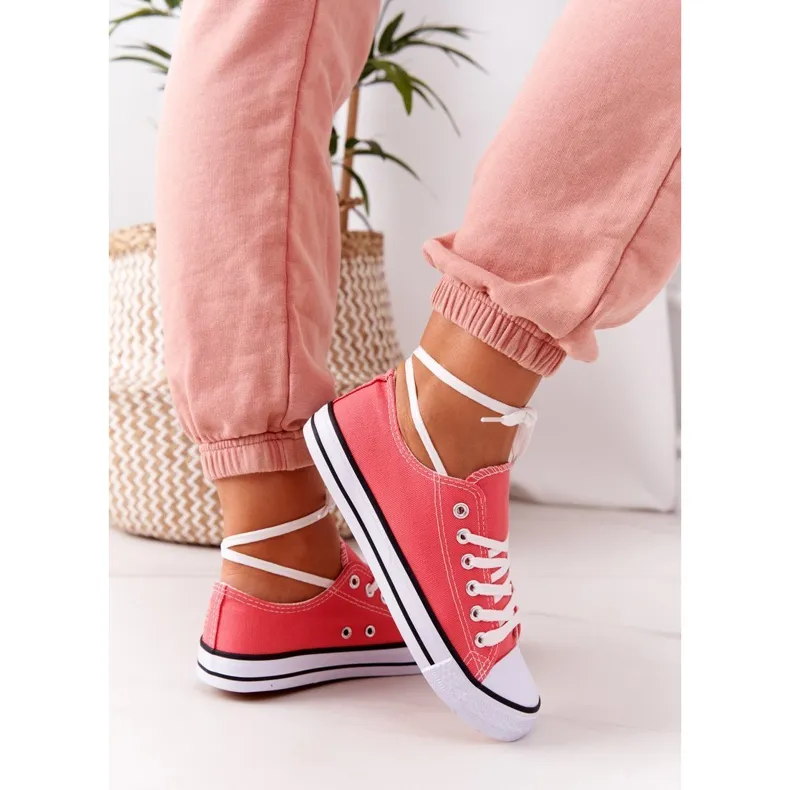 PS1 Baskets classiques Omerta corail pour femmes rouge