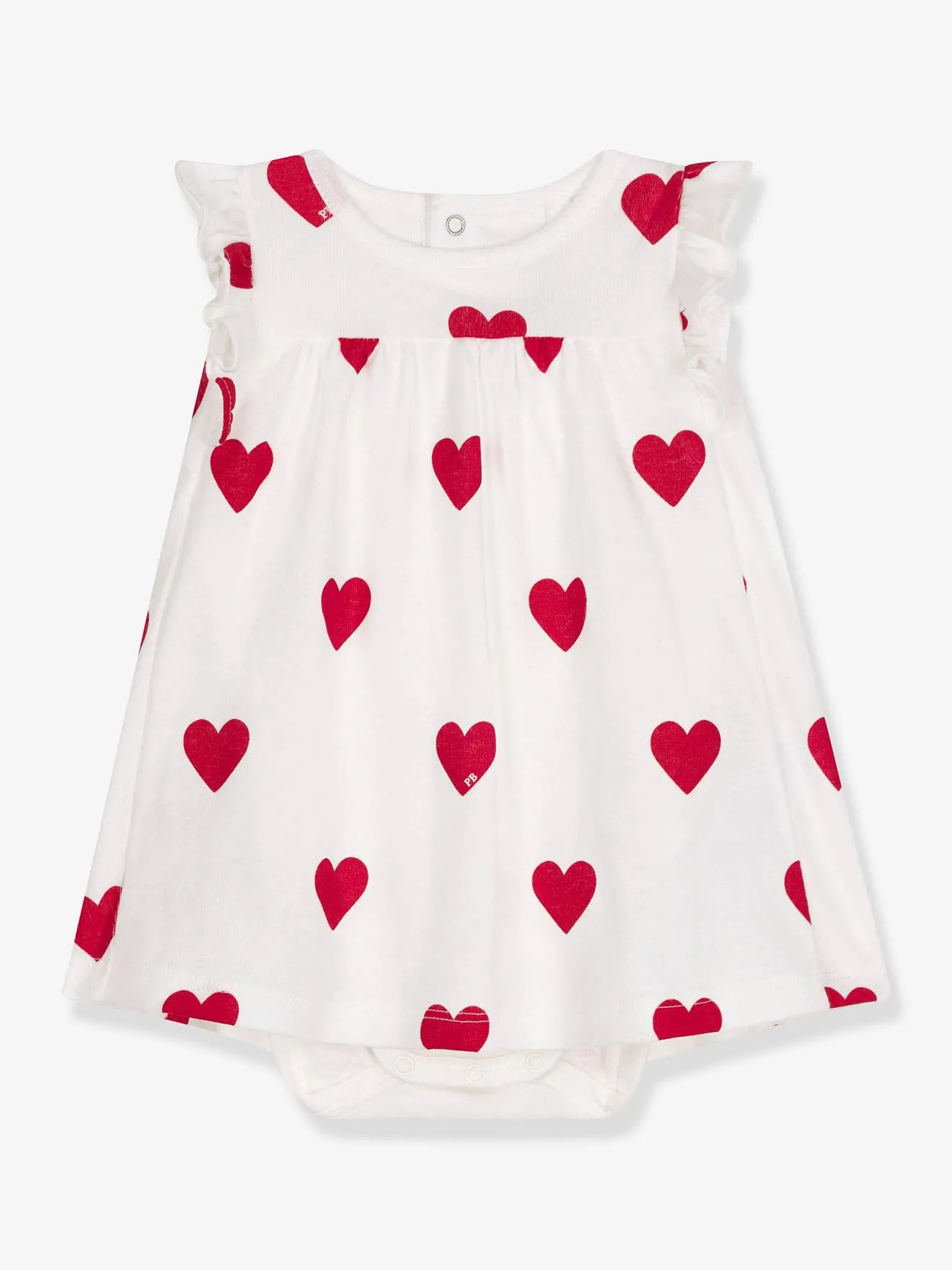 Robe body imprimé coeur PETIT BATEAU blanc - Petit Bateau