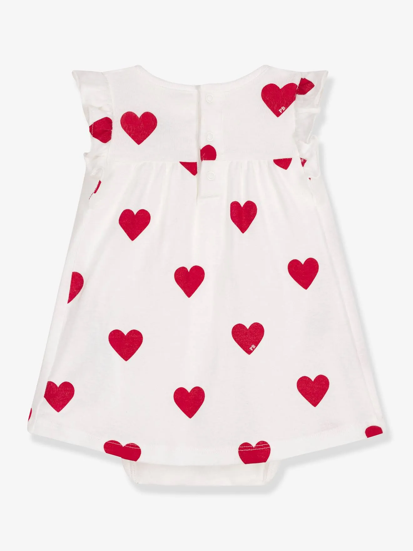 Robe body imprimé coeur PETIT BATEAU blanc - Petit Bateau