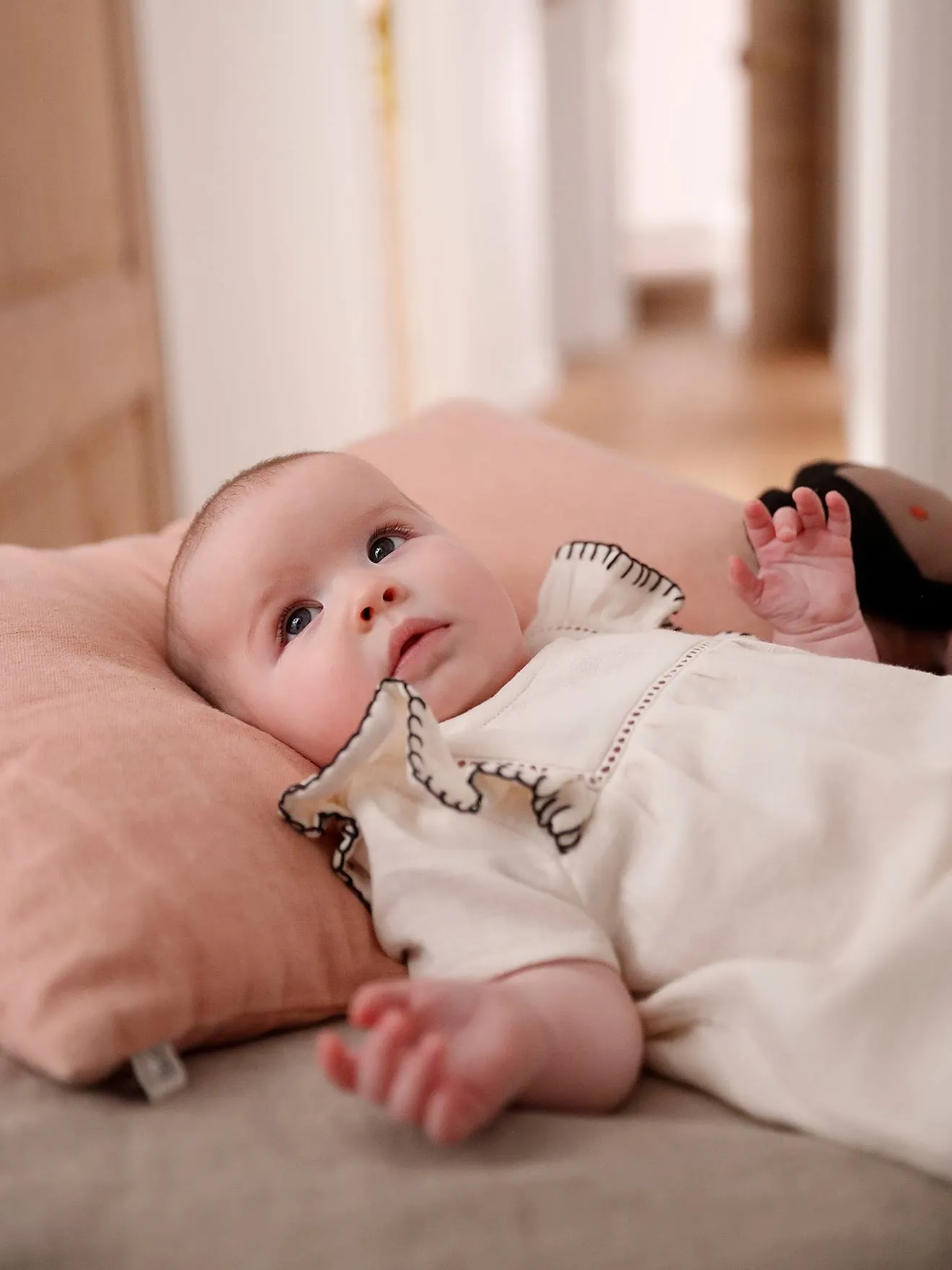 Robe en gaze de coton naissance écru - Vertbaudet