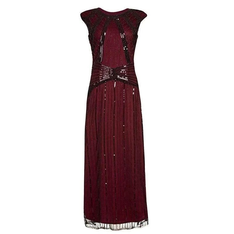 Robe Gatsby Longue  Bordeaux